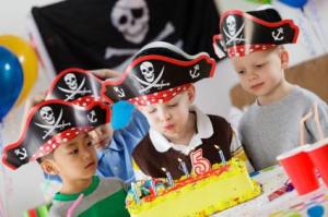 Pirate Birthday - cake and candles