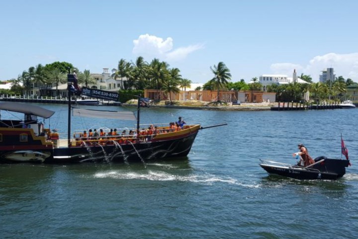 a small boat in a body of water