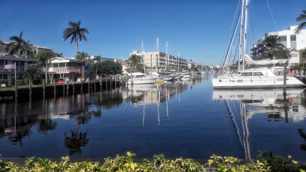 A view of boats in fort lauderdale