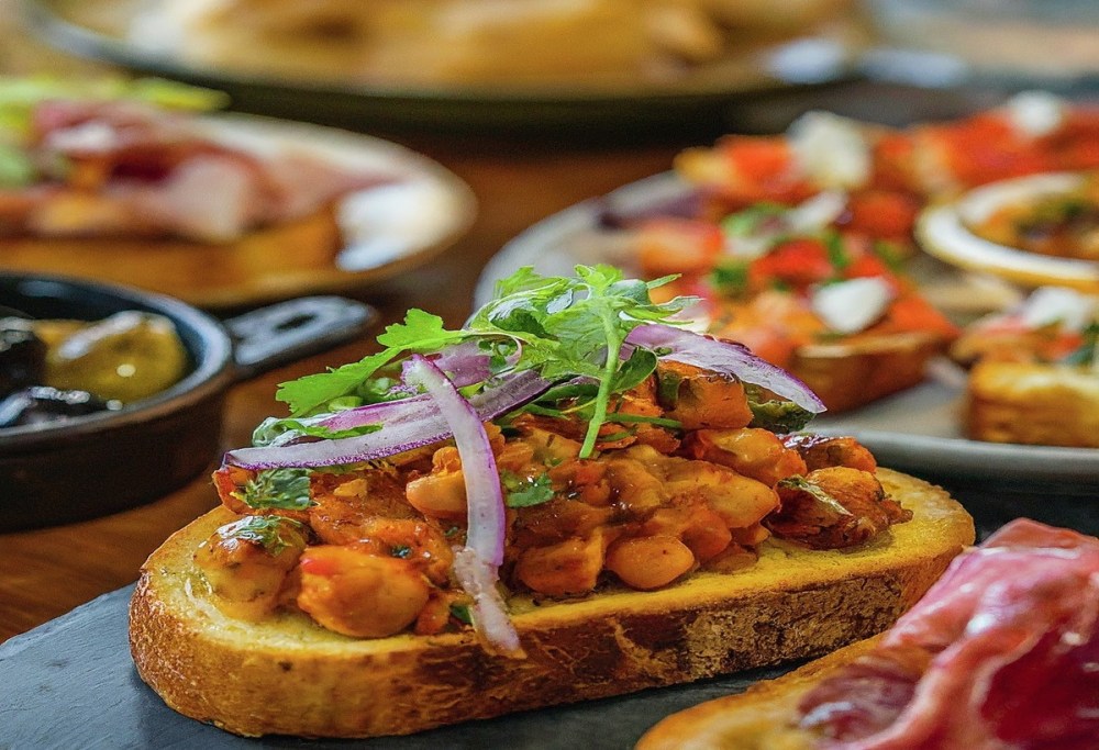 Mouth watering foods served