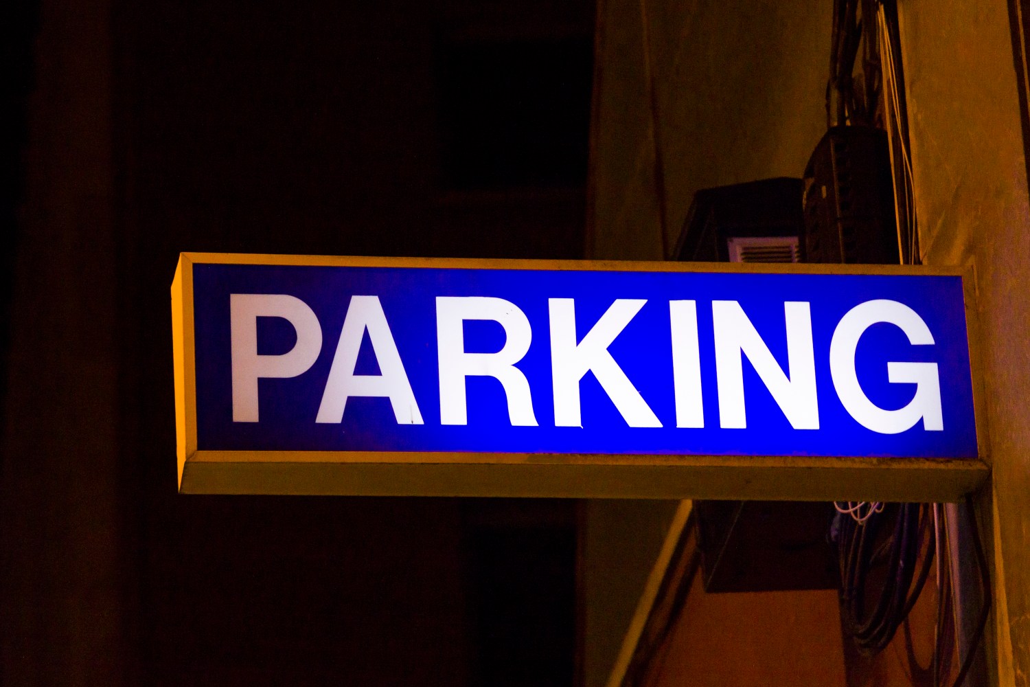 Signage of a parking area