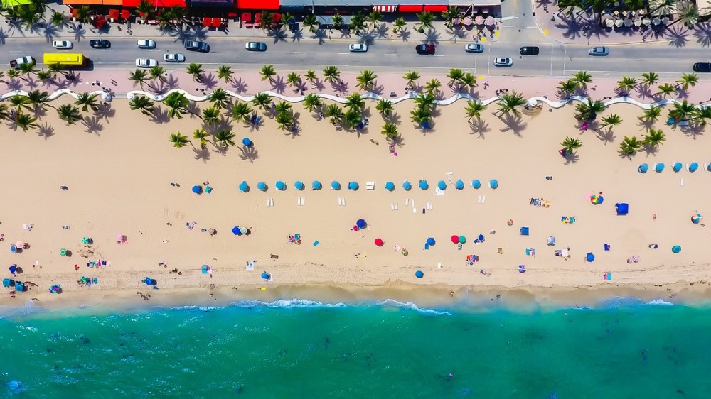 Aerial view of Fort Lauderdale's beach