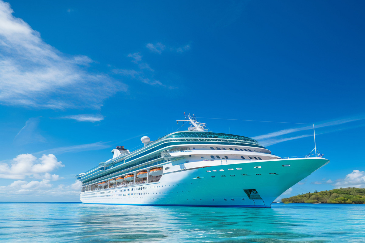 A stunning view of a luxurious cruise ship A stunning view of a luxurious cruise ship